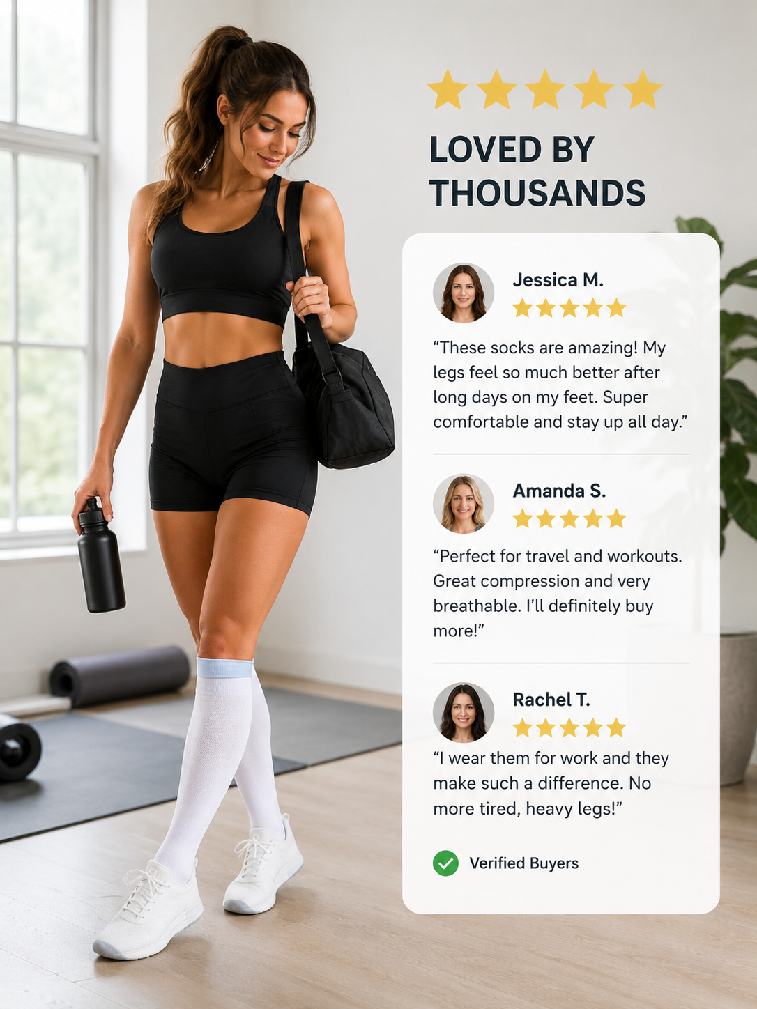Recovery Compression Socks for Travel, Work and Everyday Comfort